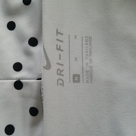 Nike White Golf Skort with Green and Black Polka Dots M - Picture 4 of 6